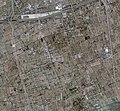 2007年度假区建成前的卫星影像，即2009年确定选址于迎宾高速以南与沪芦高速以东的区域