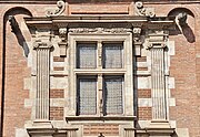 Merchant's office window on the street.