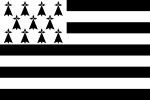 Det bretonske flag, “Gwen ha Du” (Sort og hvid)