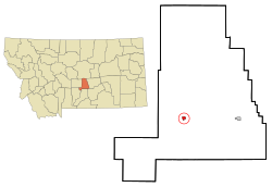 Location of Ryegate, Montana