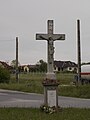 Croix en bois à Keszthely, Hongrie.