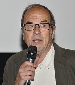 Jan Lindqvist under presentationen av Tiden är en dröm del 2 i Filmhuset i Stockholm den 18 augusti 2014.