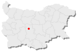 Karte von Bulgarien, Position von Chissarja hervorgehoben