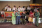Lenong, a traditional theatrical performance from Jakarta, known for its humorous and lively skits.