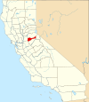 State map highlighting Amador County