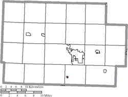 Location of Conesville in Coshocton County