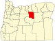 State map highlighting Wheeler County