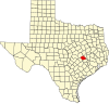 Comitatul Burleson map