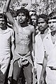 Image 13Noor Hossain, a pro-democracy demonstrator, "স্বৈরাচার নীপাত যাক//" The words, in bright white paint written on the bare chest on 10 November 1987 protest for democracy in Dhaka, photographed by Dinu Alam just before he was shot dead by President Ershad's security forces (from History of Bangladesh)