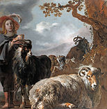 Herdersjongen met schapen en geiten, samen met Jan Baptist Weenix