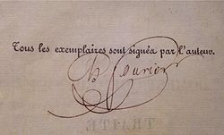 Charles Fouriers signatur