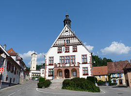 The town hall and Protestant church in Stosswihr