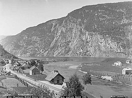 Het station en omgeving in 1892