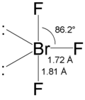 Structural formula, showing bond lengths and angles