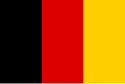 Vertical tricolour (L to R: black, red, yellow)