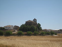 View of the Church of our Lady of the Assumption in Tebar