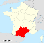 Positionnement géographique de la région Occitanie en France