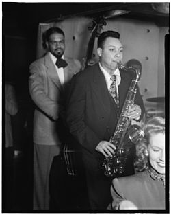 Lucky Thompson, Hilda A. Taylor, and Al McKibbon; William P. Gottlieb fotója