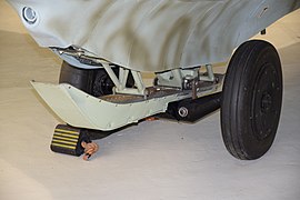 Messerschmitt Me 163 mit Rollwerk und Landekufe