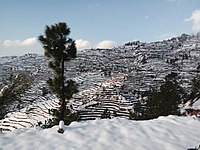 Snowfall at Kaproli, near Thalisain