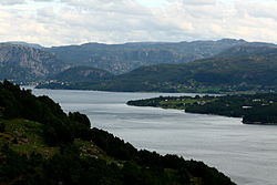 View of the shorelines of Ombo in Finnøy