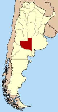 La Pampas läge i Argentina