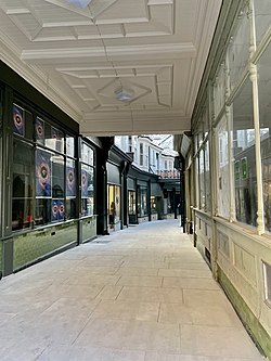 Image of the entrance of the arcade, as seen from High Street