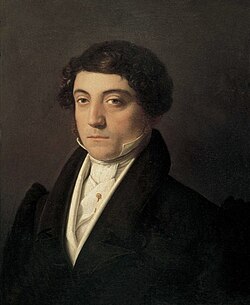 Gioachino Rossini. Vincenzo Camuccinin maalaama muotokuva.