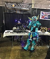 A booth promoting Youmacon in Detroit.