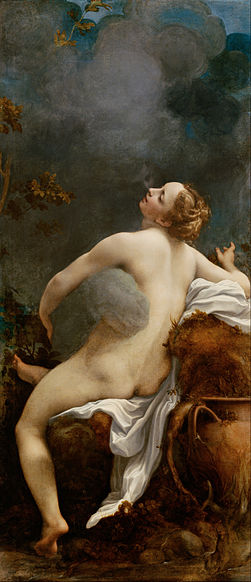 Jupiter and Io by Correggio. The cloud is Jupiter, who took on disguises in order to cover his various escapades.