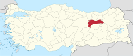 Erzincan – Localizzazione