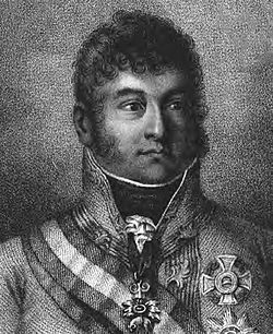 Schwarzenberg herceg tábornagy (John Hassell rajza, Samuel Rickards után, 1814.)