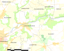 Mapa obce La Roche-Maurice