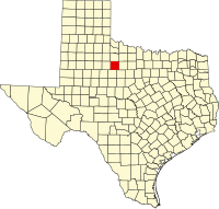 Locatie van Haskell County in Texas