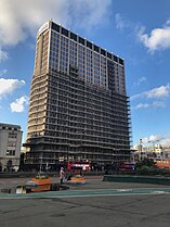 Nestlé Tower, Croydon, undergoing refurbishment in November 2023.