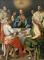 Øyet over Jesus på Jacopo Pontormos' maleri "Cena in Emmaus",1525.