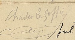 Charles Le Goffics signatur