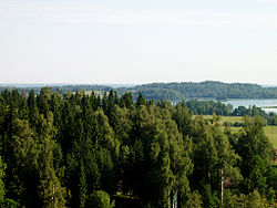 Pohled do krajiny z vrcholu Gaiziņkalnsu