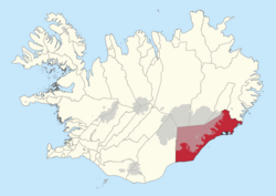 Staðsetning Sveitarfélagsins Hornafjarðar