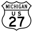 U.S. Highway 27 historic route marker