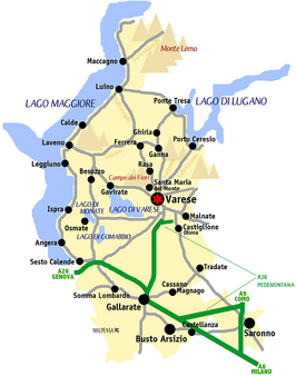 Kaart van Varese (VA)