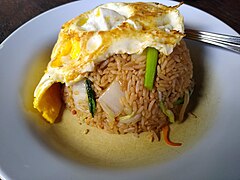 Vegetarian nasi goreng in Bali