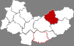 忻州市中の代県の位置