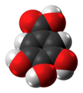 Space-filling model of gallic acid