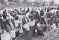 People lined up to get water in the wake of Hurricane Gilbert