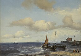 Louis Meijer Fishing ships in the breakers 1847 [7]