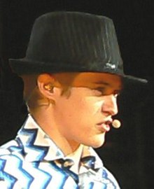 Lucas Grabeel while performing in High School Musical the Concert