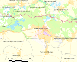 Kart over Romilly-sur-Seine