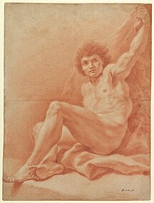 Seated Nude Male Figure (recto); Seated Figure (verso) at the Metropolitan Museum of Art