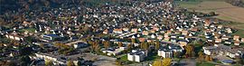 An aerial view of Aubevoye